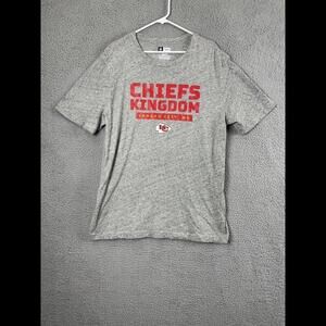 Chiefs Kingdom T Shirt Mens Extra Large Gray Red Kansas City NFL